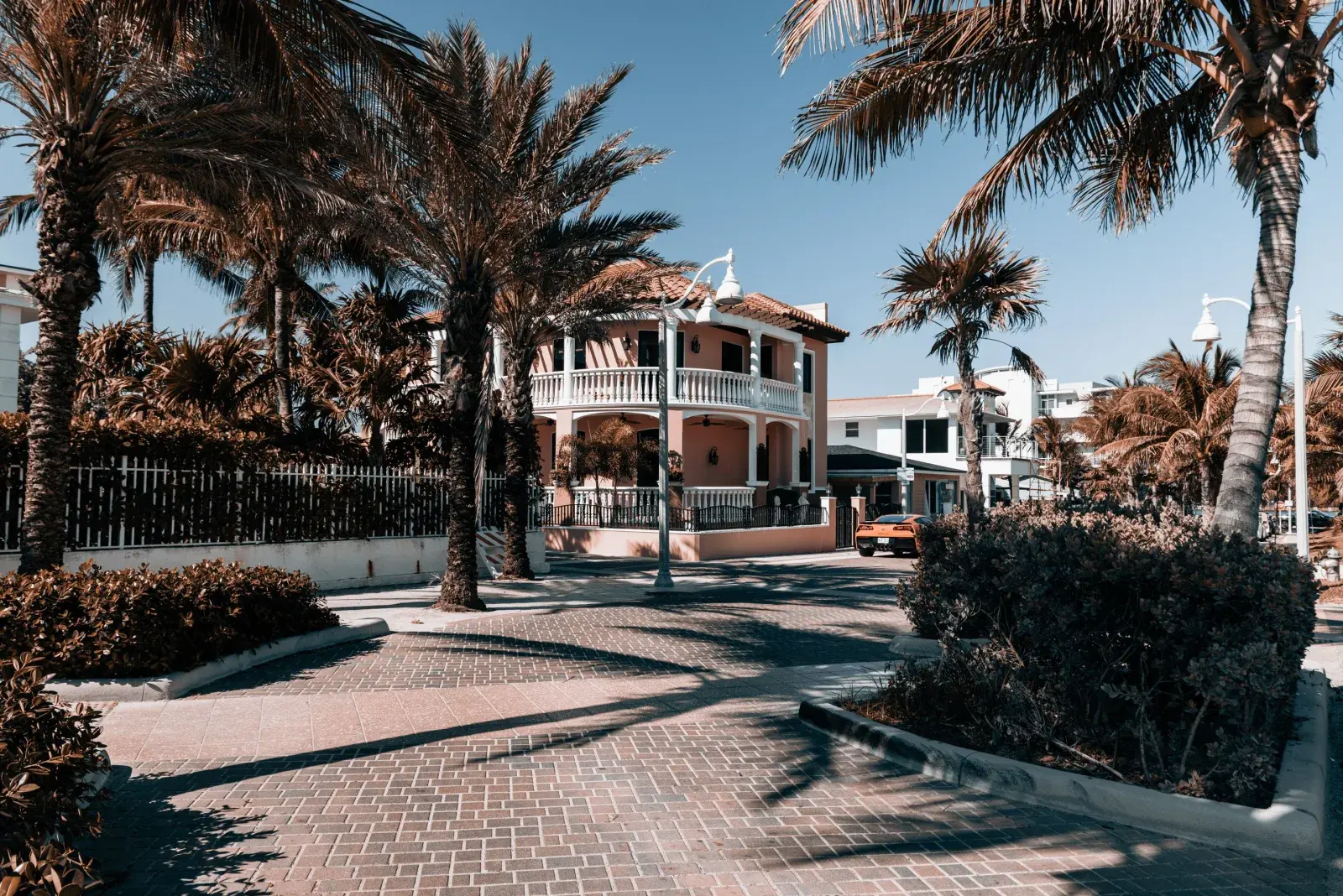 Tropical-style Florida house, representative of West Melbourne, FL's mixed-era residential character